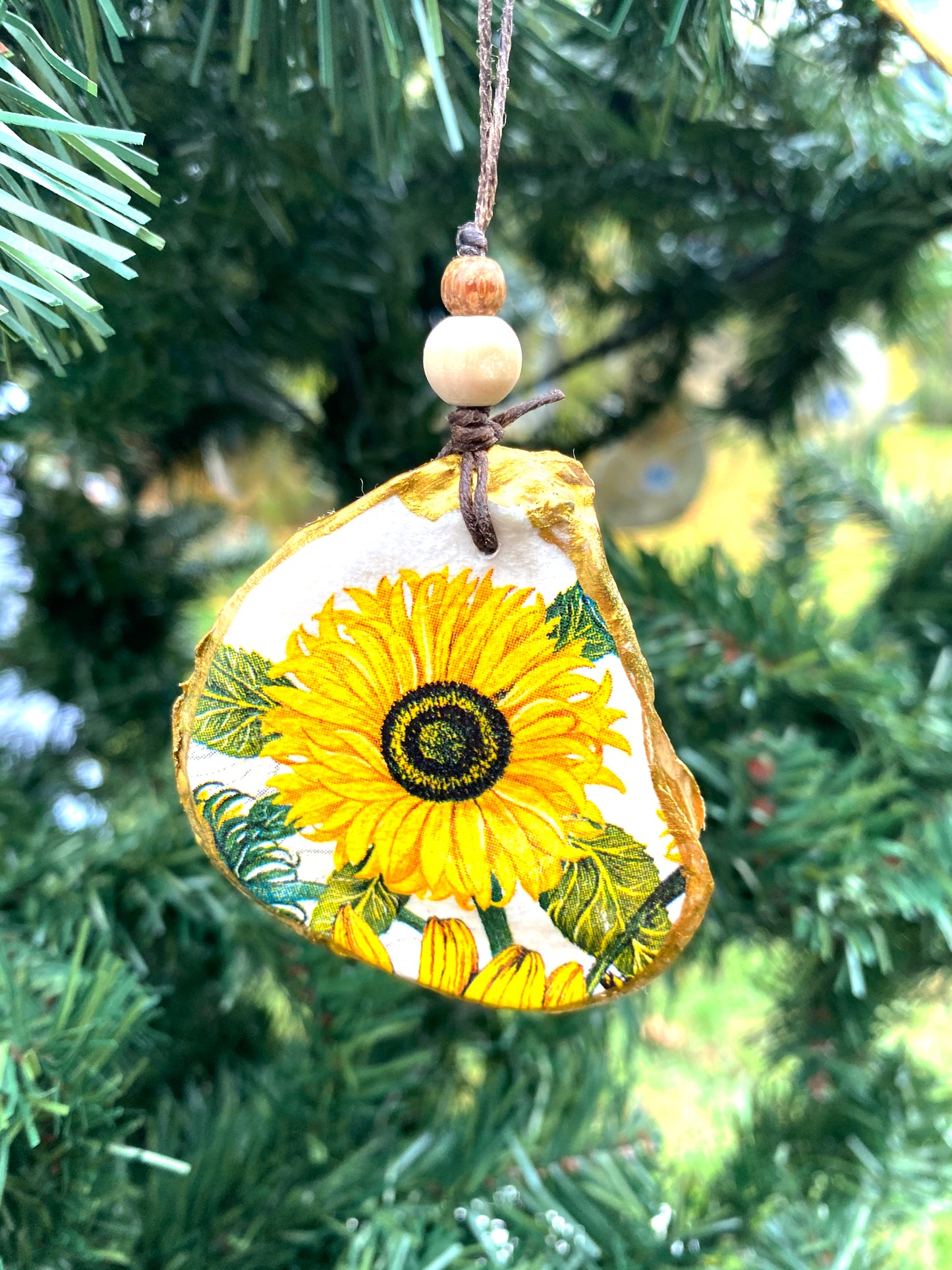 Oyster Shell Christmas Ornaments Custom Order Request, Made to order, Decoupage Seashell Christmas Ornament