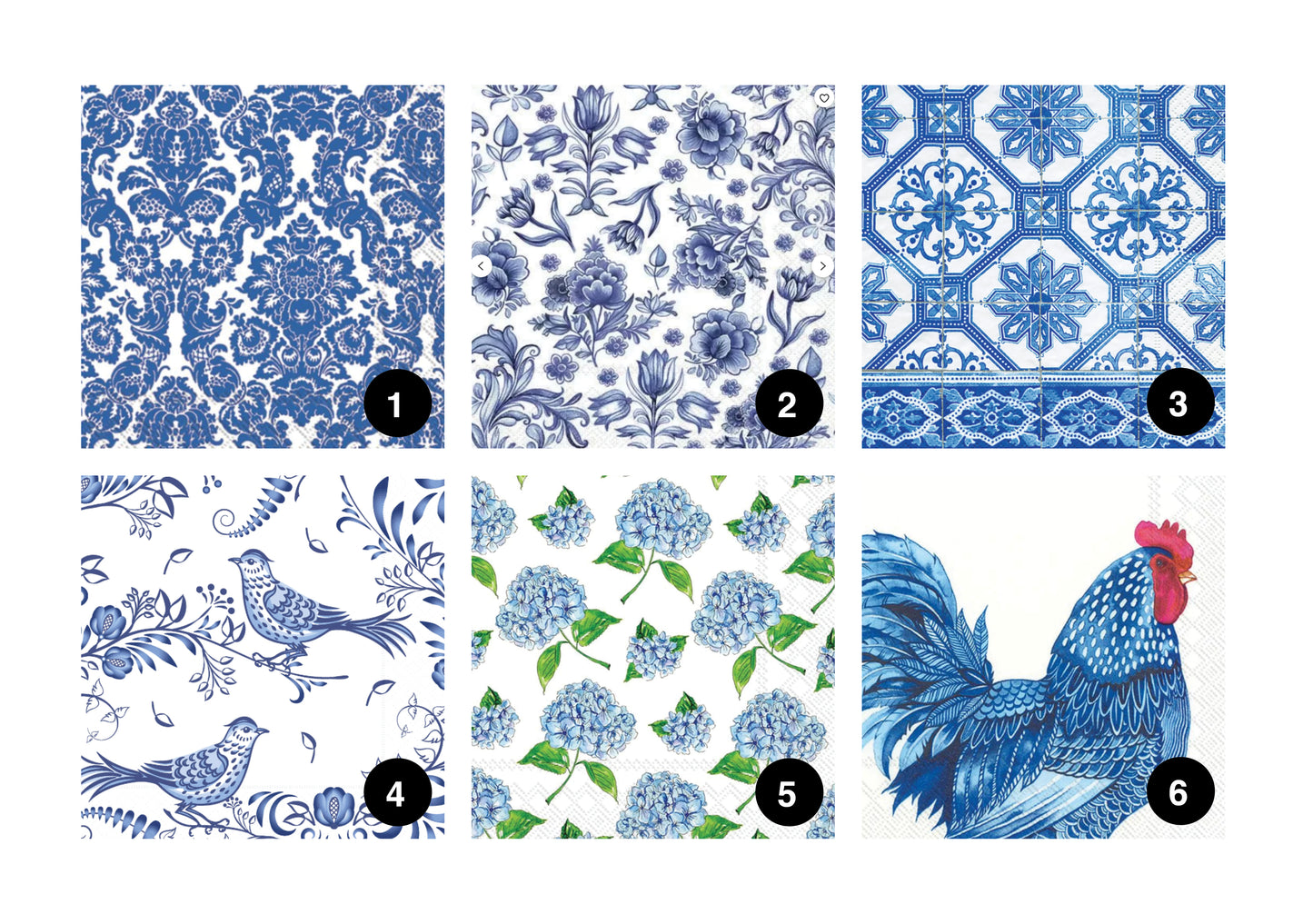 DIY Clam Shell Shades of Blue Mini Decoupage Kit