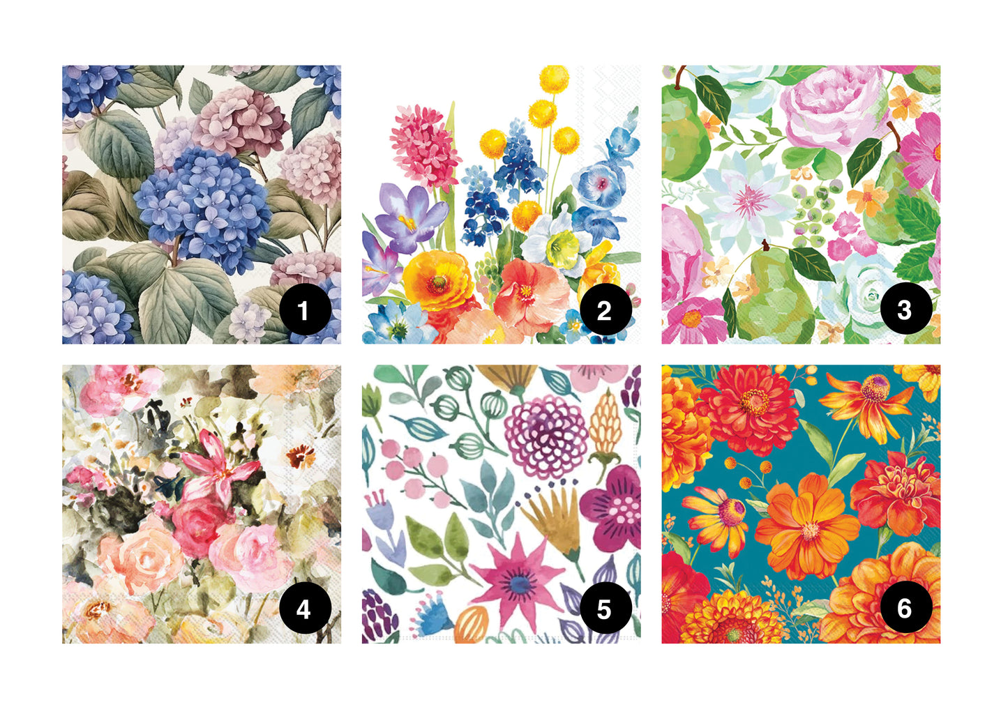 DIY Clam Shell Colorful Floral Mini Decoupage Kit